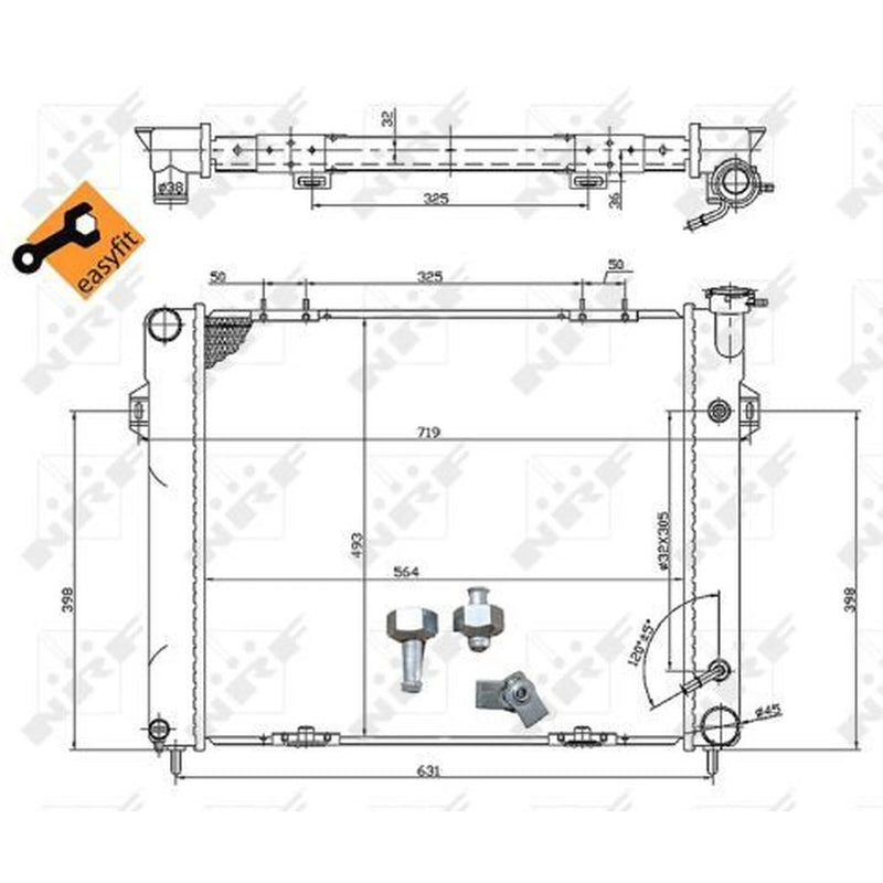 NRF Engine Radiator 50202
