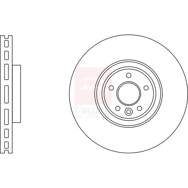 Apec 2 x Vented Front Brake Discs SDK6990-x2