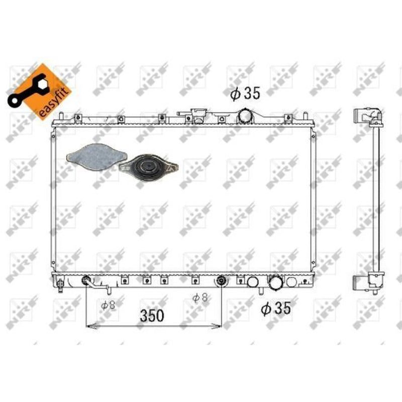 NRF Engine Radiator 53304