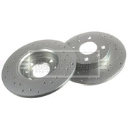 Borg & Beck 2 x Slotted/Perforated Rear Brake Discs BBD5559-x2