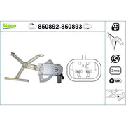 Valeo Electric Window Regulator Lifter Left Front 850892
