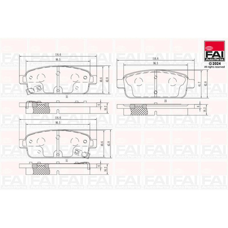FAI Rear Brake Pad Set BP102