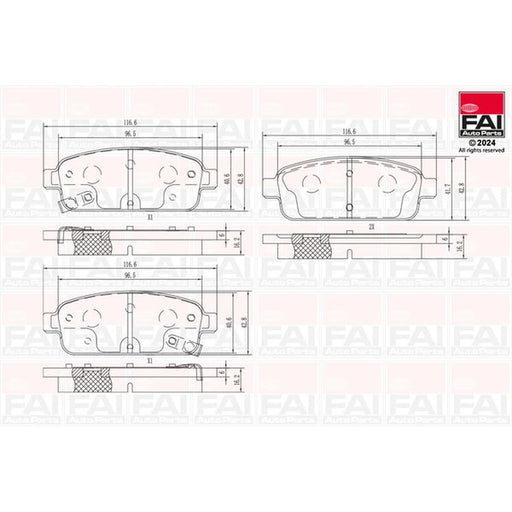 FAI Rear Brake Pad Set BP102
