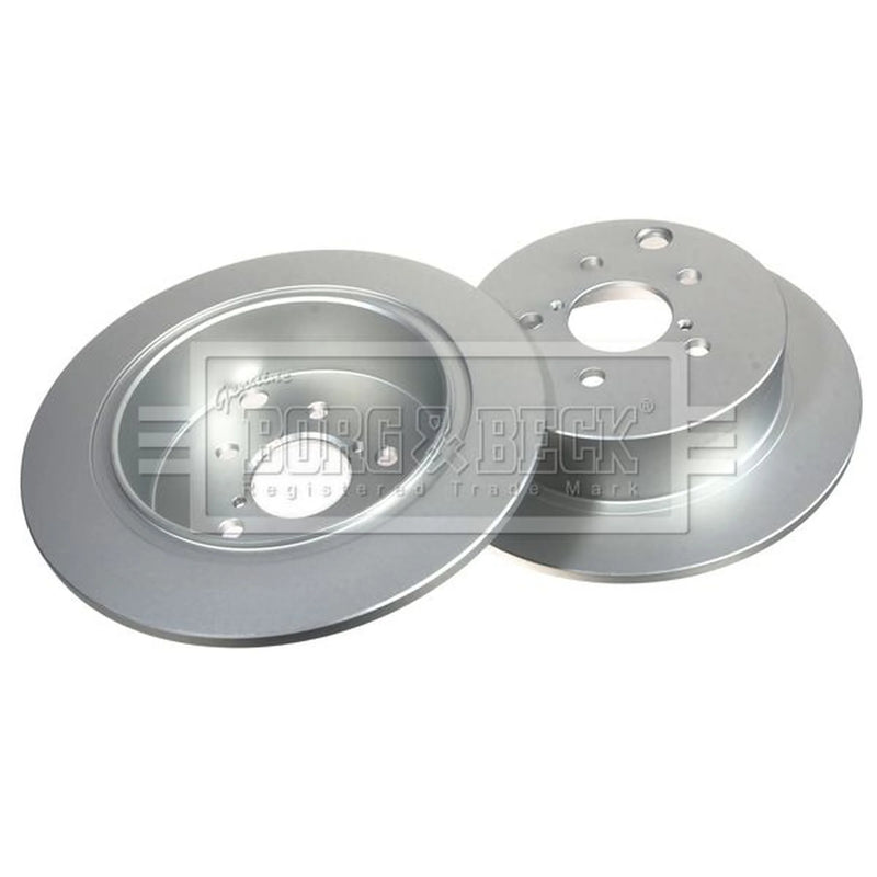 Borg & Beck 2 x Solid Rear Brake Discs BBD5345-x2
