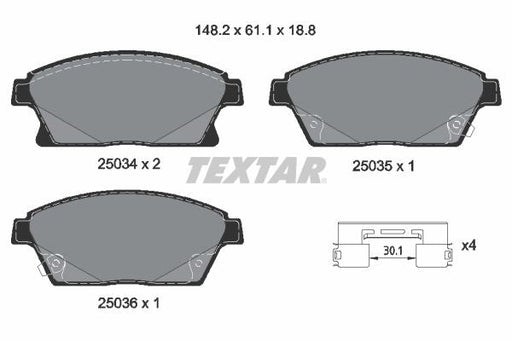 Textar 2503401 Brake Pad Set, disc brake