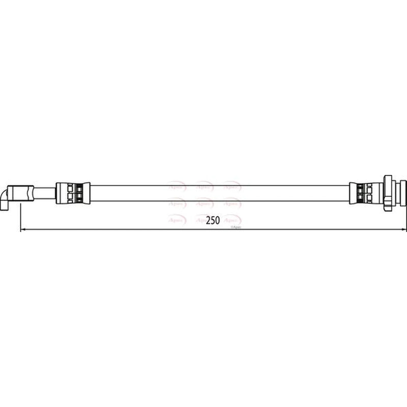 Apec Brake Hydraulic Hose Line outer HOS4058