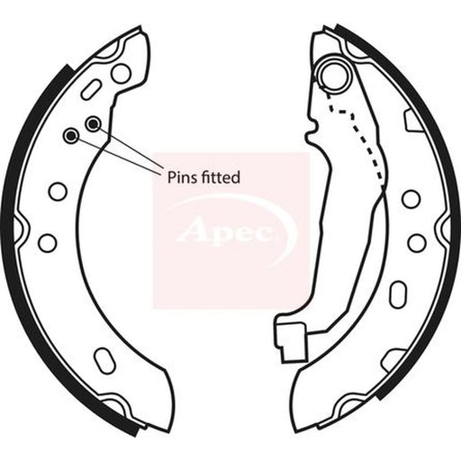 Apec Brake Shoe Set Axle Kit SHU517