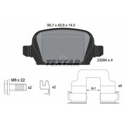 Textar Rear Brake Pad Set 2328404
