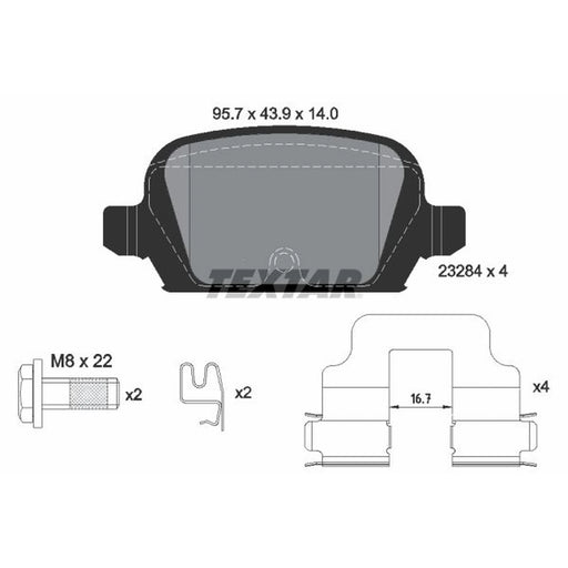 Textar Rear Brake Pad Set 2328404