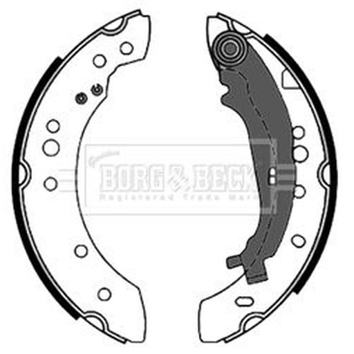 Borg & Beck Brake Shoe Set Axle Kit BBS6401