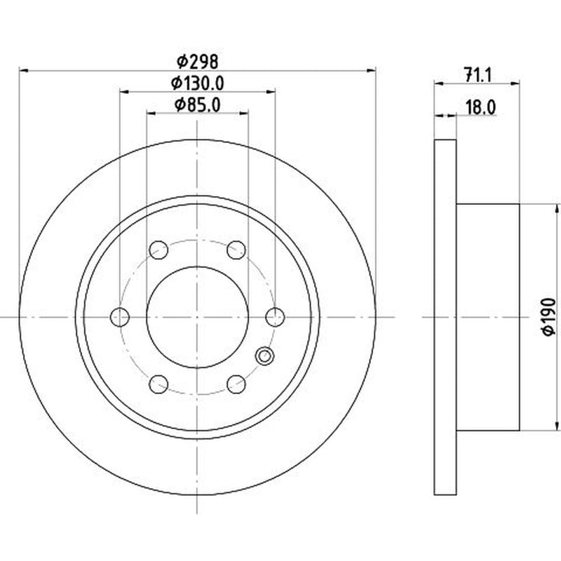 DON 2 x Solid Rear Brake Discs PCD17542-x2