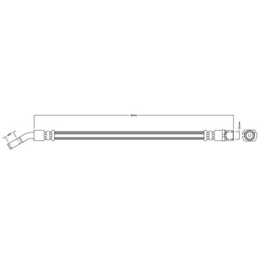 Abtex Brake Hydraulic Hose Line Right ABH1132