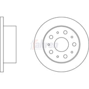 Fahren 2 x Solid Rear Brake Discs FBD6566-x2