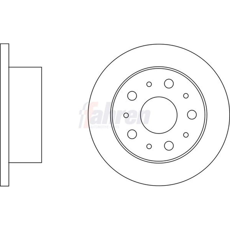 Fahren 2 x Solid Rear Brake Discs FBD6566-x2