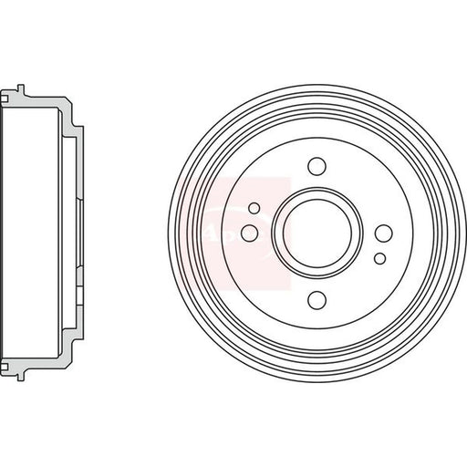 Apec Brake Drum Assembly Rear DRM9980