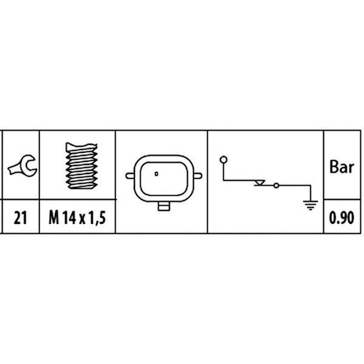 Hella Oil Pressure Sensor Switch 6ZL 003 259-901