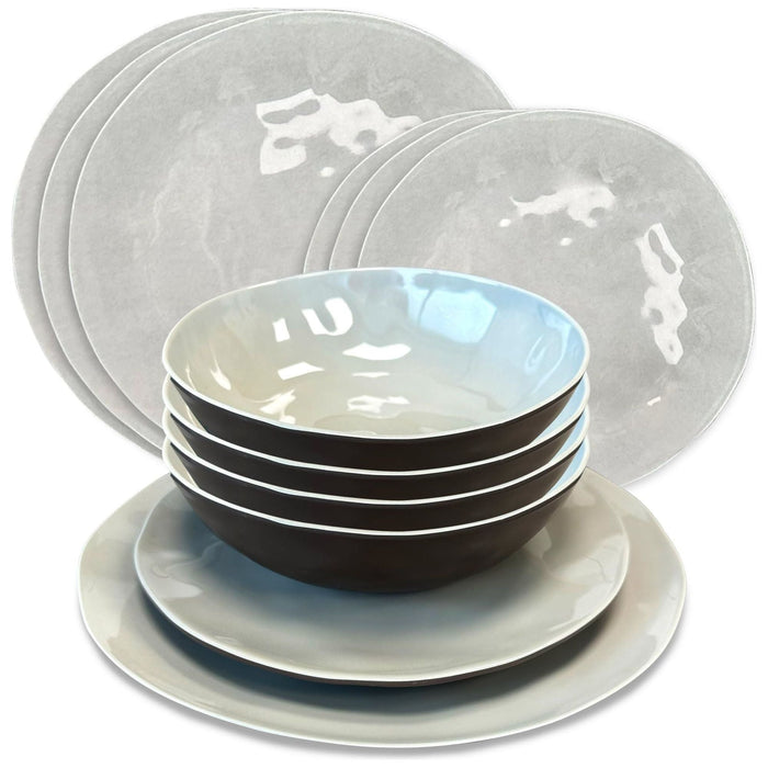 MDS1203 Liberty Capri 12 Piece Melamine Dinner Set LL1382 - Liberty Leisure UK - Van Life Living