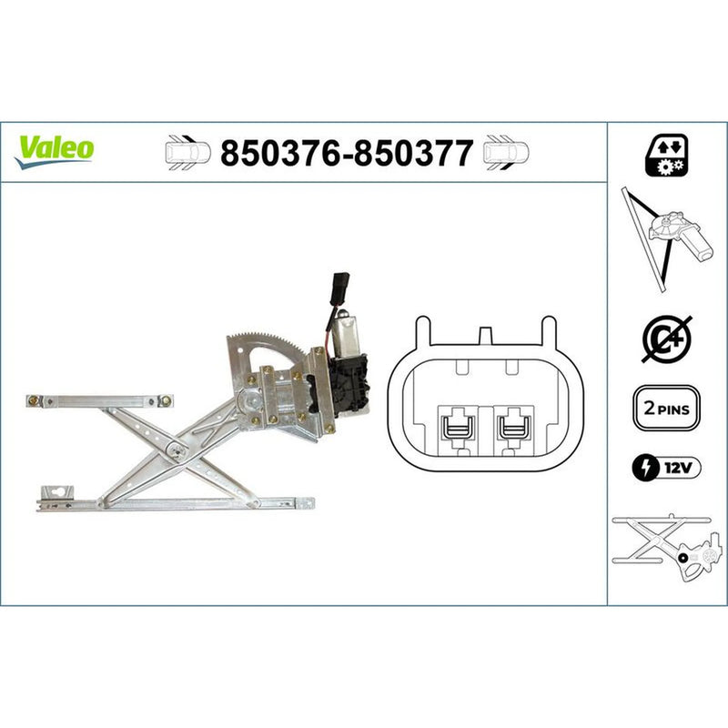 Valeo Electric Window Regulator Lifter Left Front 850376