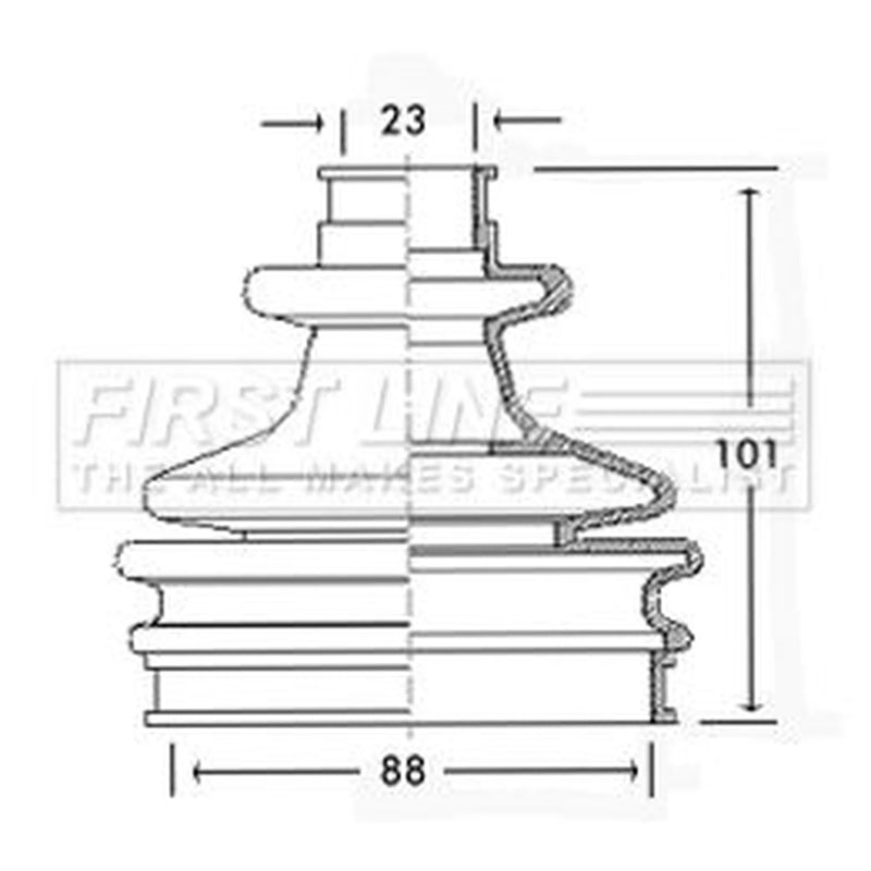 First Line Drive Shaft Bellow Kit Wheel Side FCB2201