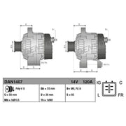 Denso Car Alternator 12V fits Jaguar X-Type I 2001-2009 2.1 2.5 3.0