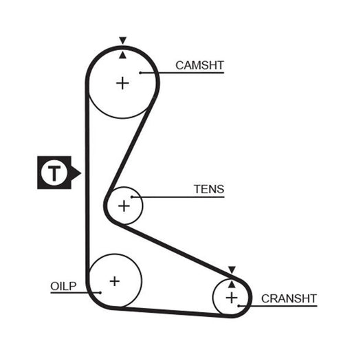 Gates Timing Belt Cambelt 118 Teeth 5109