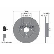Textar 2 x Solid Rear Brake Discs 92169203-x2