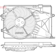Denso Engine Cooling Fan DER15004