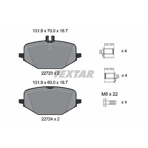 Textar Rear Brake Pad Set 2272303