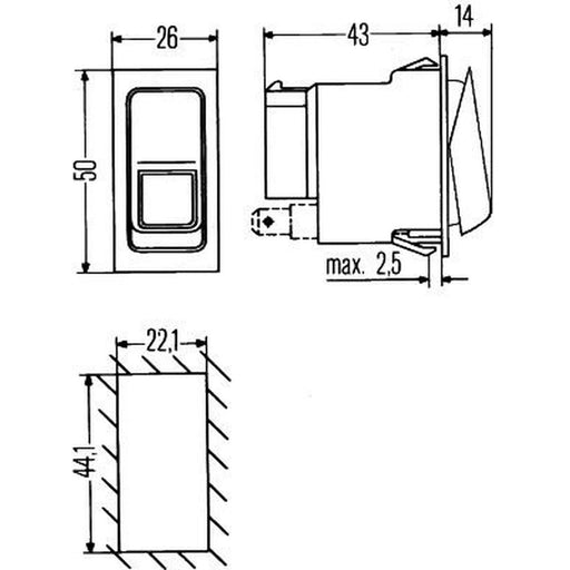 Hella Electrical Switch 6RH 007 832-391