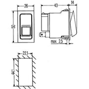 Hella Electrical Switch 6FH 007 832-151