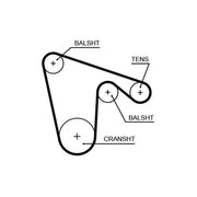 Gates Timing Belt Cambelt 126 Teeth 5621XS