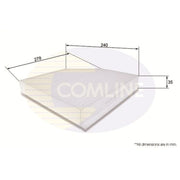 Comline Cabin Air Filter (Pollen Filter) EKF106
