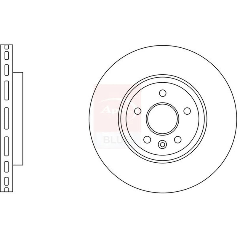 Apec 2 x Vented Front Brake Discs SDK6837-x2