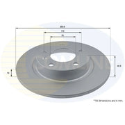 Comline 2 x Solid Rear Brake Discs ADC1148-x2