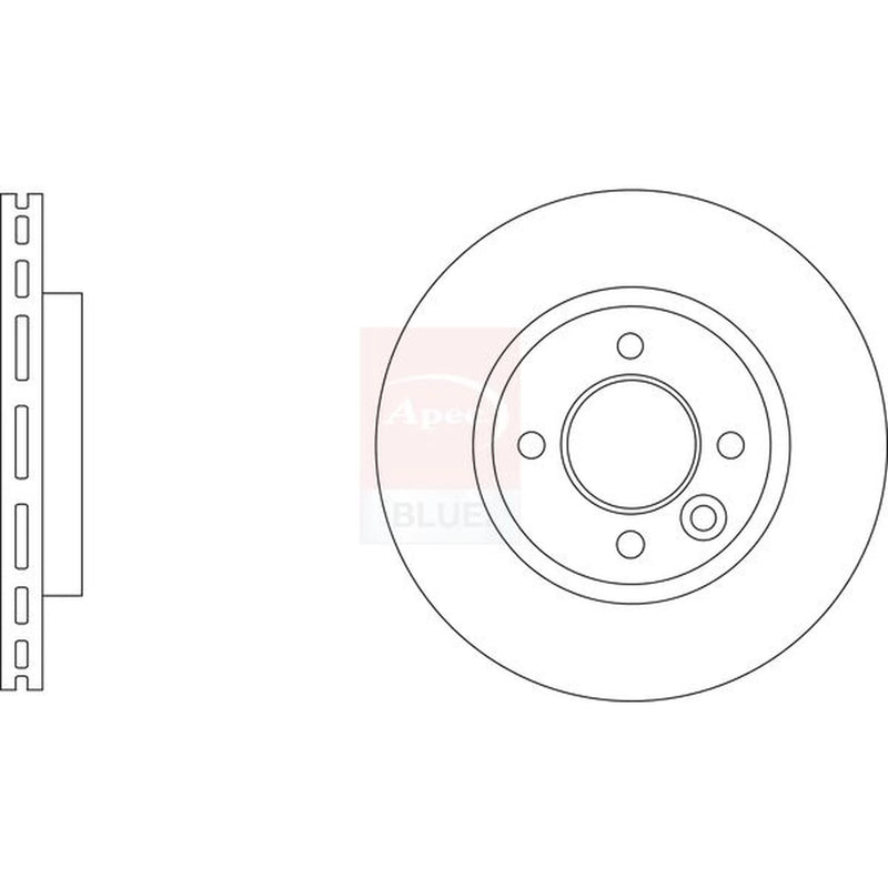 Apec 2 x Vented Front Brake Discs SDK6970-x2