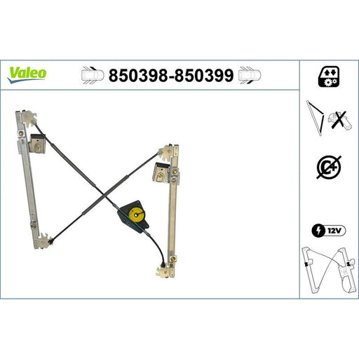 Valeo Electric Window Regulator Lifter Right Front 850399