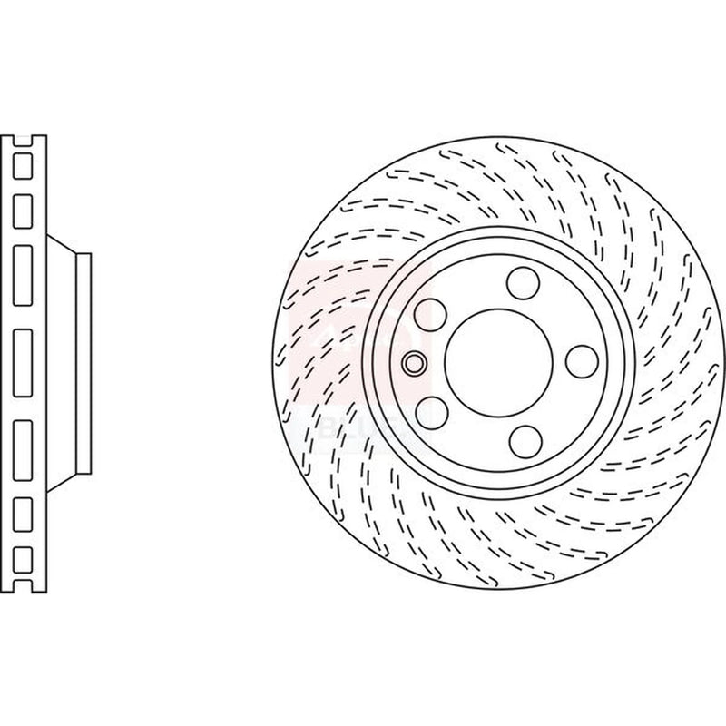 Apec 2 x Front Vented Brake Discs SDK6412