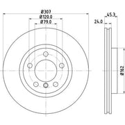 DON 2 x Vented Front Brake Discs PCD20752-x2