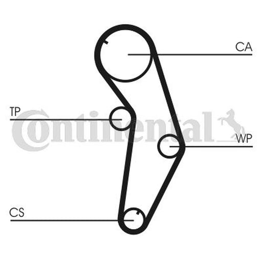 Continental CTAM Timing Belt Kit with Rollers CT841K1