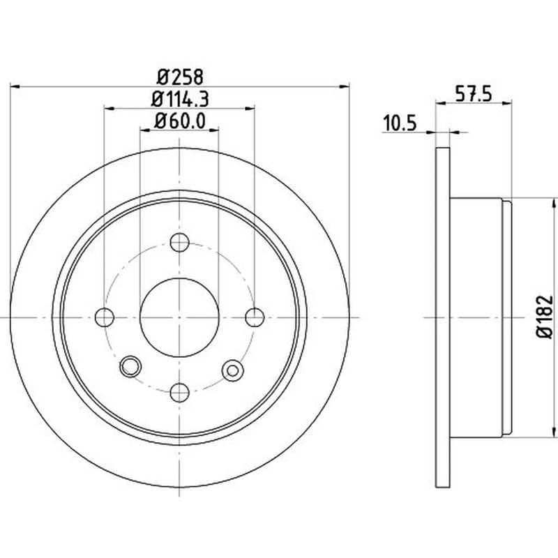 DON 2 x Solid Rear Brake Discs PCD11922-x2