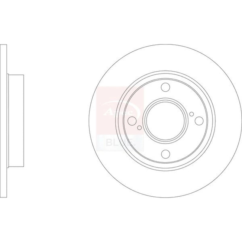 Apec 2 x Solid Rear Brake Discs SDK7012-x2