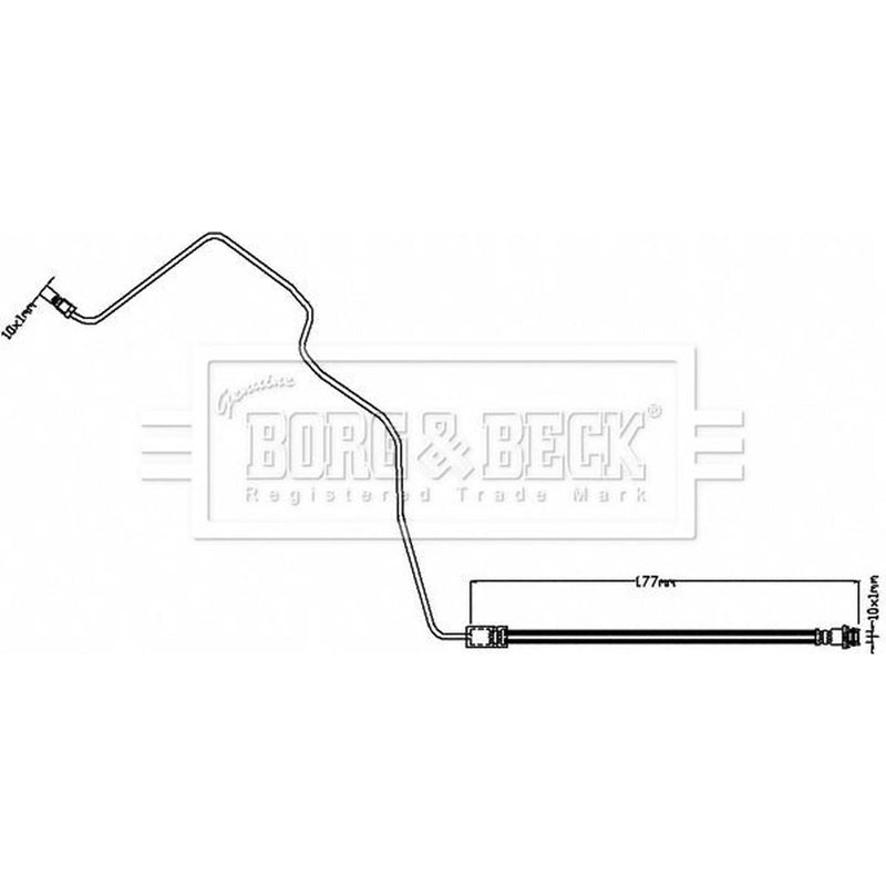 Borg & Beck Brake Hydraulic Hose Line inner BBH8553