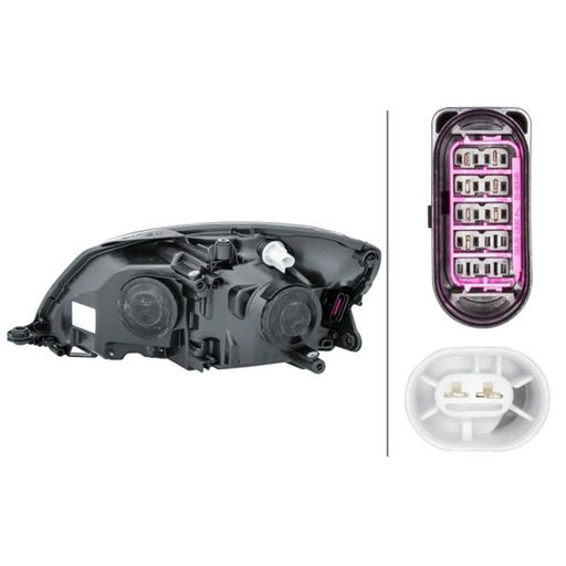 Hella Headlight Headlamp H7/H7 Right 1EL 010 417-381