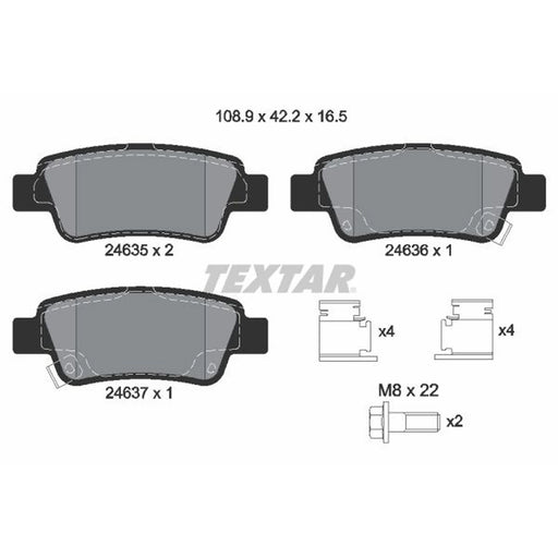 Textar Rear Brake Pad Set 2463501