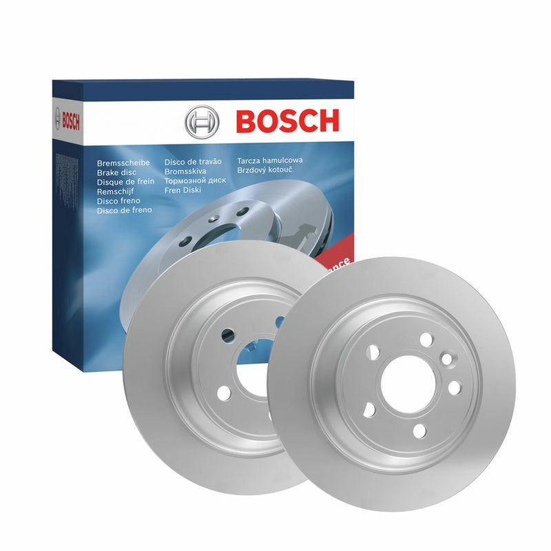 Bosch 2 x Solid Rear Brake Discs 0986479396-x2