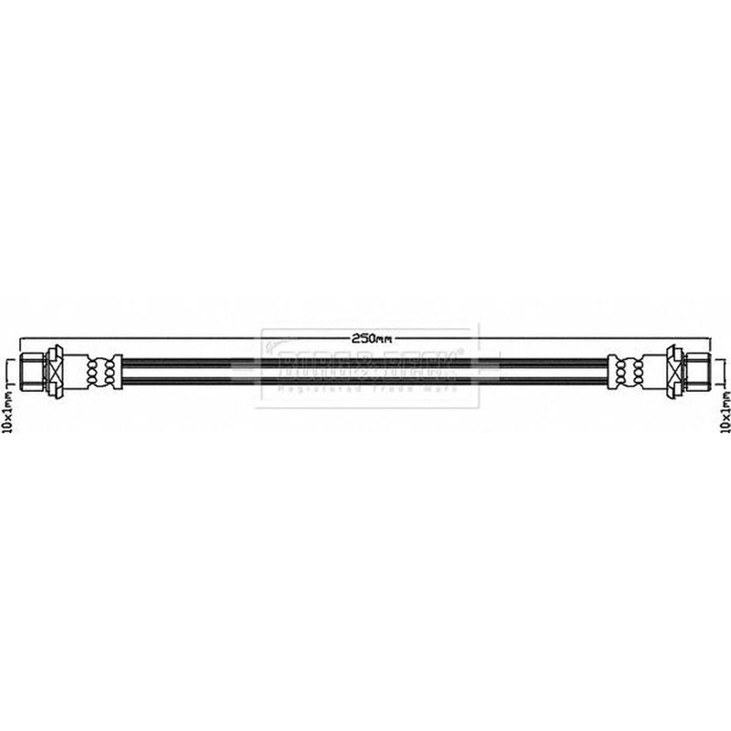Borg & Beck Brake Hydraulic Hose Line inner BBH8066