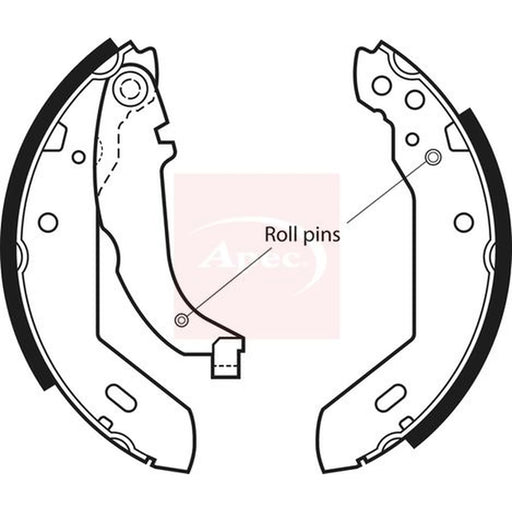 Apec Brake Shoe Set Axle Kit SHU365