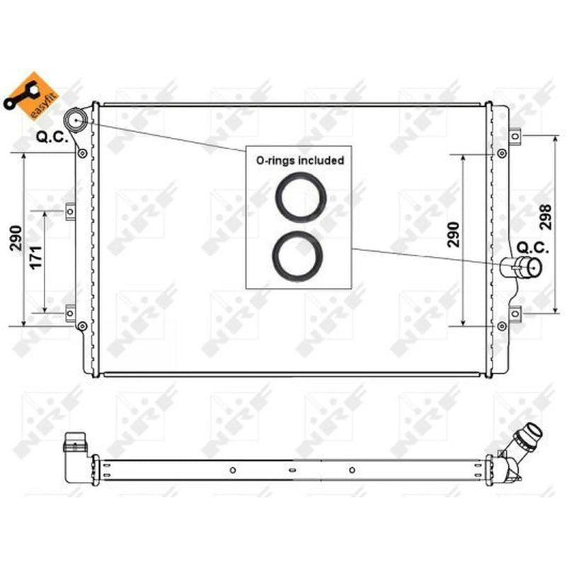 NRF Engine Radiator 53425