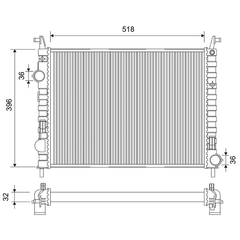 Valeo Engine Radiator 735297
