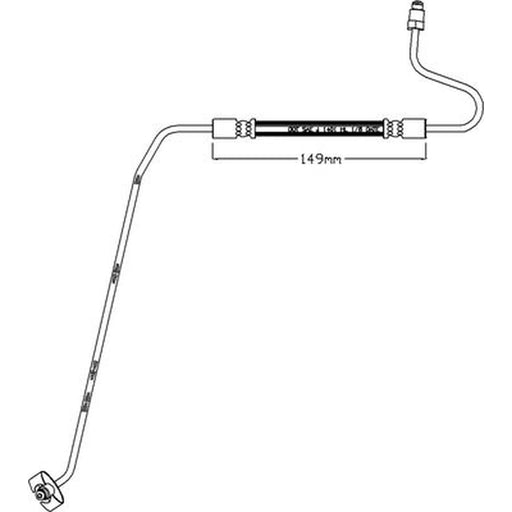 Abtex Brake Hydraulic Hose Line outer ABH1254R